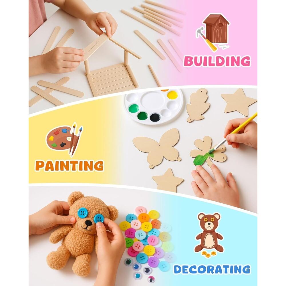 Wowood Arts and Crafts Kit for Kids - Over 1600 Pieces of DIY Craft Supplies! - Picture 4 of 5